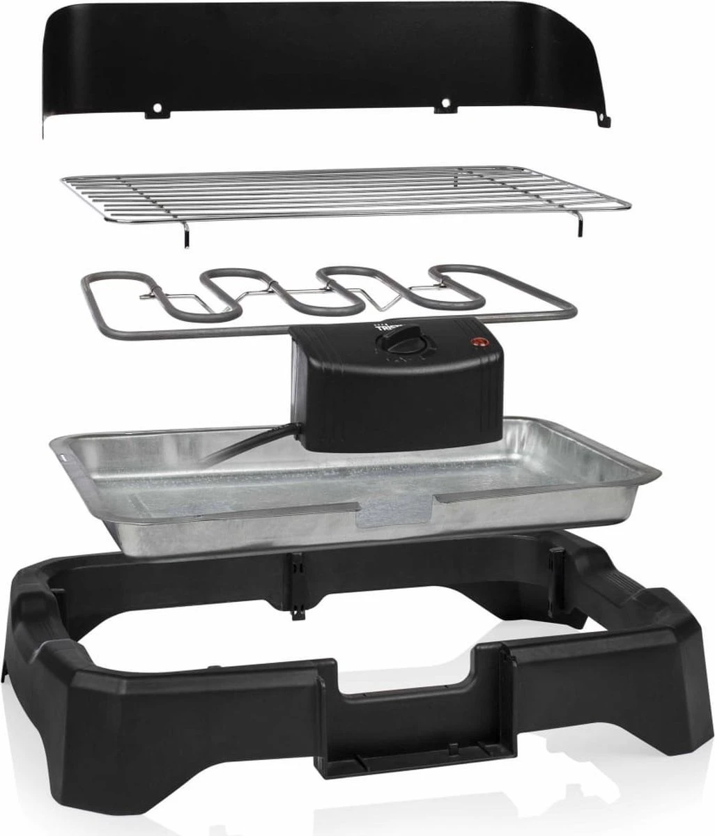 Tristar BQ-2824 Elektrische Barbecue - Tafel BBQ 34,5 X 23 Cm - Regelbare Thermostaat - 2000 Watt - Zwart 8 Tristar BQ-2824 Elektrische Barbecue - Tafel BBQ 34,5 X 23 Cm - Regelbare Thermostaat - 2000 Watt - Zwart - Afbeelding 6