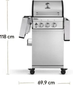 Burnhard Gas BBQ FRED JR. Deluxe - 2 Branders - Incl. Keramische Infraroodbrander & Afdekhoes - Deluxe -Merkloos Winkel 1027x1200 3