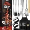 Squago BBQ Accesoires XXL Set Met Schort - Gereedschap - Gereedschapset Tang Borstel Mat -Merkloos Winkel 1031x1200