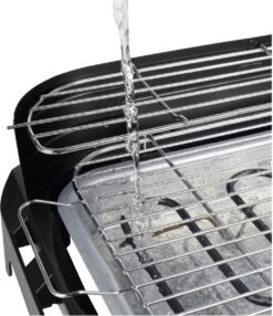 Princess 112250 Elektrische BBQ Met Zijplanken - BBQ - 40x25cm - Met En Zonder Statief Te Gebruiken - Met Zijplankjes - Ook Te Gebruiken Als Tafelgrill - 2200W -Merkloos Winkel 1037x1200