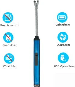 Elektrische Aansteker – USB Oplaadbaar - Blauw – Fornuis – BBQ – Openhaard – Lange Flexibele Aansteker -Merkloos Winkel 1042x1200 1