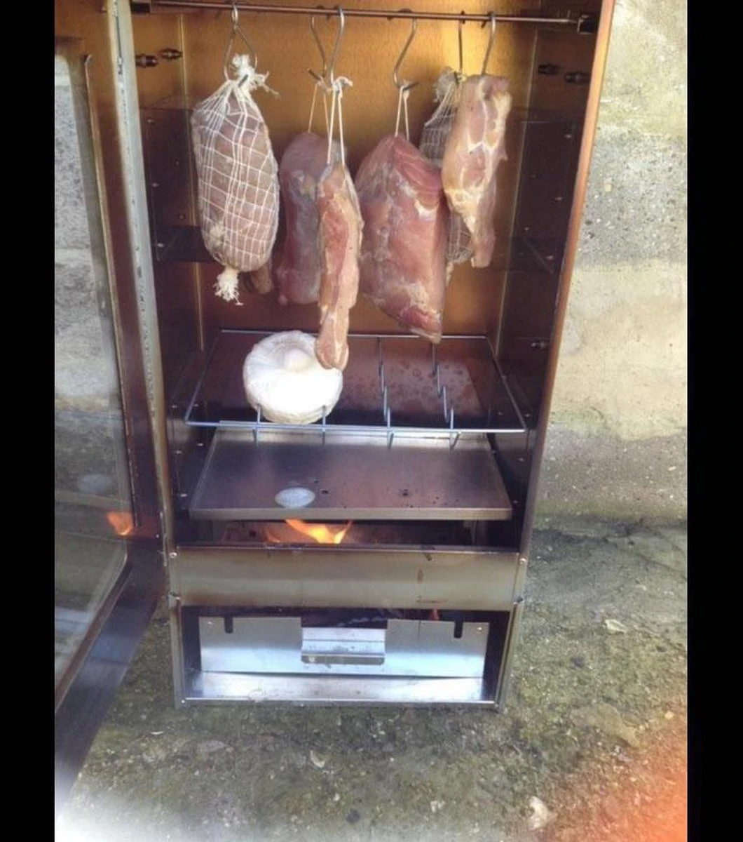 2-L Home & Garden XL Rookoven - RVS - 80x40x28 Cm - 3 Etages 8 2-L Home & Garden XL Rookoven - RVS - 80x40x28 Cm - 3 Etages - Afbeelding 6