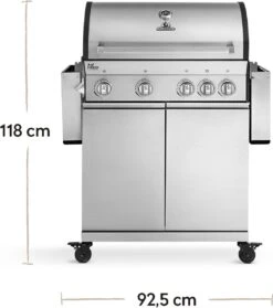 Burnhard Gas BBQ Big FRED Deluxe - 4 Branders - Incl. Keramische Infraroodbrander & Afdekhoes - Deluxe -Merkloos Winkel 1061x1200 1