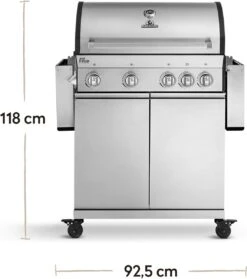 Burnhard Gas BBQ Big FRED Deluxe - 4 Branders - Incl. Keramische Infraroodbrander & Afdekhoes - Deluxe -Merkloos Winkel 1063x1200 6