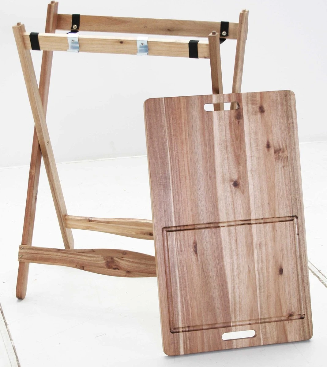 SenS-Line Inklapbare BBQ Bijzettafel - Acacia 7 SenS-Line Inklapbare BBQ Bijzettafel - Acacia - Afbeelding 5