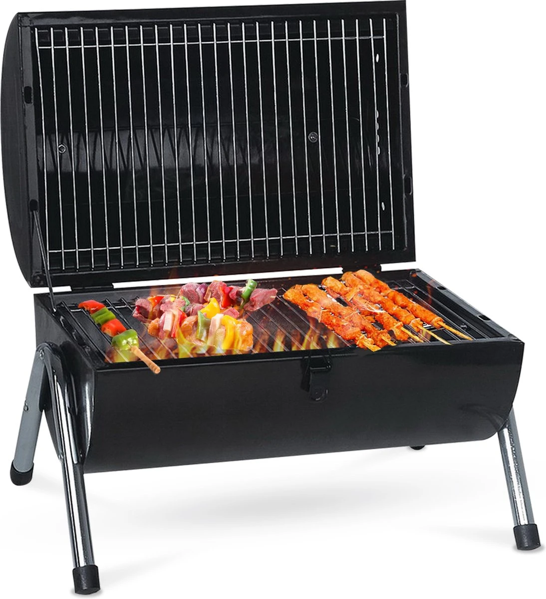 MaxxGarden BBQ - Houtskool Barbecue - Smoker Barbecue - Grilloppervlak (LxB) 38 X 52 Cm - Met Dubbel Grill Vlak - Zwart 3 MaxxGarden BBQ - Houtskool Barbecue - Smoker Barbecue - Grilloppervlak (LxB) 38 X 52 Cm - Met Dubbel Grill Vlak - Zwart