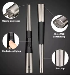 Oplaadbare Lange Elektrische Aansteker - Duurzame Plasma Aansteker – Luxe Aansteker - Inclusief Cadeauverpakking - BBQ – Kaarsen - Zwart 14 Oplaadbare Lange Elektrische Aansteker - Duurzame Plasma Aansteker – Luxe Aansteker - Inclusief Cadeauverpakking - BBQ – Kaarsen - Zwart -Merkloos Winkel 1123x1200