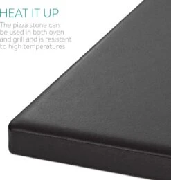 Navaris Pizzasteen XL Voor Oven En Barbecue - Rechthoekige Pizzaplaat 38 X 30 Cm - Inclusief Receptenboek - Keramisch Geglazuurd - Zwart -Merkloos Winkel 1142x1200 2