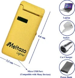 MELTAZO Elektrische Aansteker, Aansteker Gas, Electric Lighter, Gasaansteker Navulbaar, Elektronische Aansteker, Aansteker Plasma, Aansteker Vuurwerk, USB Aansteker Plasma, 2-in-1 Aansteker Voor Sigaretten Camping Kaarsen - 2023 Editie -Merkloos Winkel 1158x1200