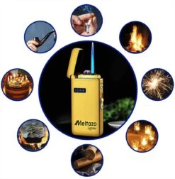 MELTAZO Elektrische Aansteker, Aansteker Gas, Electric Lighter, Gasaansteker Navulbaar, Elektronische Aansteker, Aansteker Plasma, Aansteker Vuurwerk, USB Aansteker Plasma, 2-in-1 Aansteker Voor Sigaretten Camping Kaarsen - 2023 Editie -Merkloos Winkel 1176x1200 1