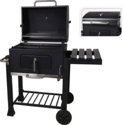 Houtskool BBQ Op Wielen + Tafel | Mat Zwart - X86000060 9 Houtskool BBQ Op Wielen + Tafel | Mat Zwart - X86000060 -Merkloos Winkel 1180x1200 5
