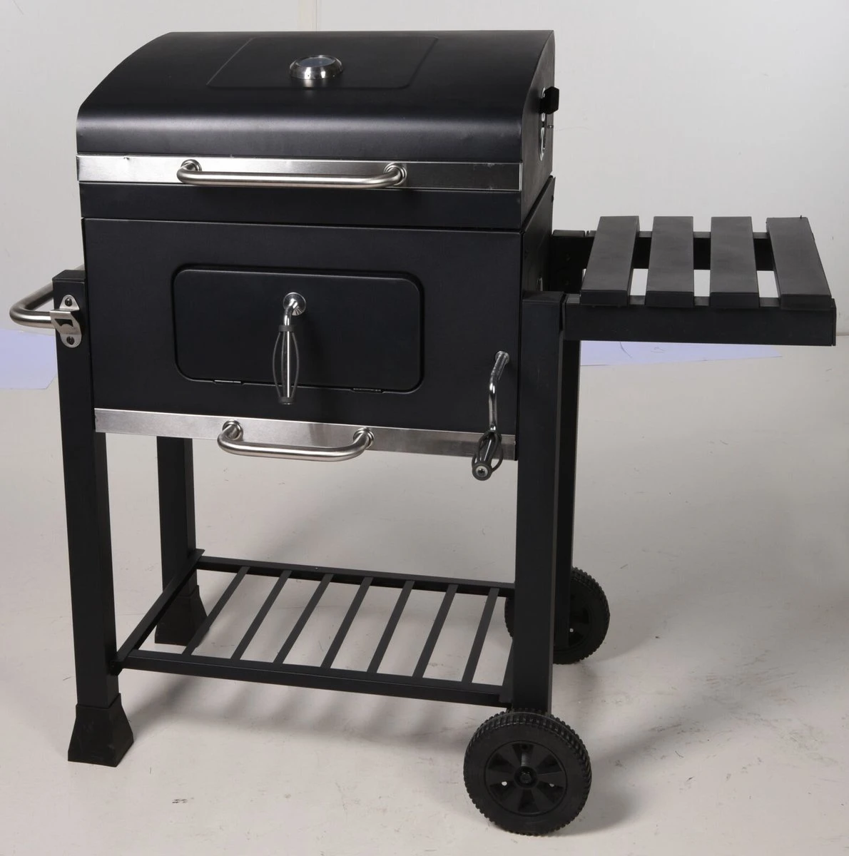 Houtskool BBQ Op Wielen + Tafel | Mat Zwart - X86000060 5 Houtskool BBQ Op Wielen + Tafel | Mat Zwart - X86000060 - Afbeelding 3