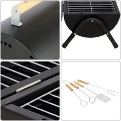 MaxxGarden BBQ - Houtskool Barbecue - Smoker Barbecue - Grilloppervlak (LxB) 38 X 52 Cm - Met Dubbel Grill Vlak - Zwart 13 MaxxGarden BBQ - Houtskool Barbecue - Smoker Barbecue - Grilloppervlak (LxB) 38 X 52 Cm - Met Dubbel Grill Vlak - Zwart -Merkloos Winkel 1196x1200 4