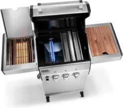 Burnhard Gas BBQ FRED JR. Deluxe - 2 Branders - Incl. Keramische Infraroodbrander & Afdekhoes - Deluxe -Merkloos Winkel 1200x1057