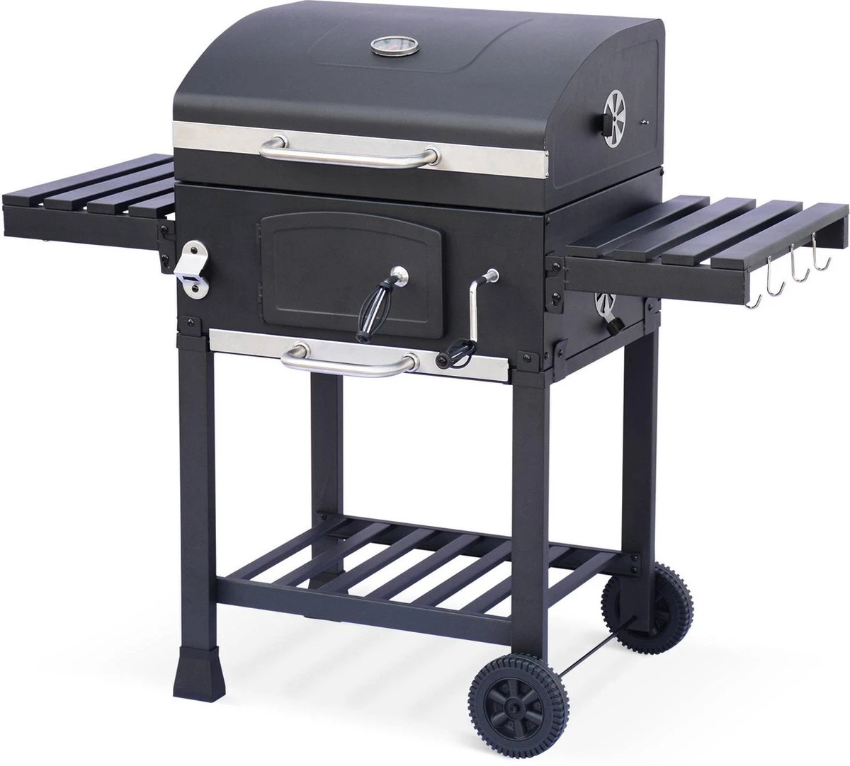 Alice's Garden Houtskool BBQ Bernard - Smoker - Verstelbare Houtskoolbak - Zwart 3 Alice's Garden Houtskool BBQ Bernard - Smoker - Verstelbare Houtskoolbak - Zwart