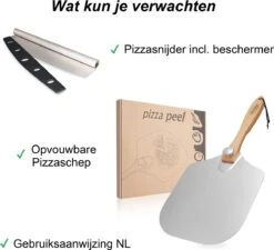 Pizzaschep – Inclusief Pizzasnijder – Opvouwbaar – Pizzaspatel – Pizza Schep – Taartschep – 30cm - Qwality -Merkloos Winkel 1200x1095 1