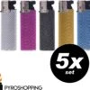 Pyroshopping Diamond Lighters – Set Van 5 Stuks – Navulbare Stormaanstekers - Windproof Gasaanstekers -Merkloos Winkel 1200x1114