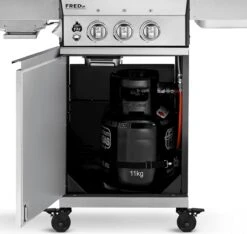 Burnhard Gas BBQ FRED JR. Deluxe - 2 Branders - Incl. Keramische Infraroodbrander & Afdekhoes - Deluxe -Merkloos Winkel 1200x1135 2