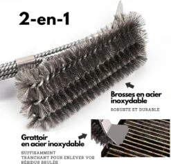 Gohh BBQ Borstel Met Schraper - Schoonmaakborstel - Barbecue Krabber Met Handige Bewaarzak 2 In 1 -Merkloos Winkel 1200x1156 1