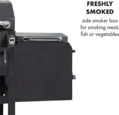 Klarstein Kingsville Double Barbecue - Houtskool- En Gasbarbecue - Smoker BBQ - Inclusief Deksels En Thermometer - Met 2 Roosters - Zwart -Merkloos Winkel 1200x1161 2