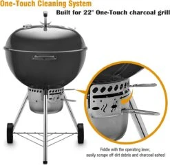 One-Touch-reinigingssysteemkit Voor 57 CM Kogel BBQ , Geschikt Als Vervanging In Diverse Weber Kogel BBQ's -Merkloos Winkel 1200x1165