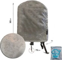 COVER UP HOC Diamond Bbq Hoes Rond - 70x80 Cm - Waterdicht Met Stormbanden En Trekkoord - Geschikt Voor O.a. Kamado, Big Green Egg, Grill Guru, The Bastard, Patton,Weber -Merkloos Winkel 1200x1170