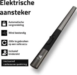Oplaadbare Lange Elektrische Aansteker - Duurzame Plasma Aansteker – Luxe Aansteker - Inclusief Cadeauverpakking - BBQ – Kaarsen - Zwart 11 Oplaadbare Lange Elektrische Aansteker - Duurzame Plasma Aansteker – Luxe Aansteker - Inclusief Cadeauverpakking - BBQ – Kaarsen - Zwart -Merkloos Winkel 1200x1177 3