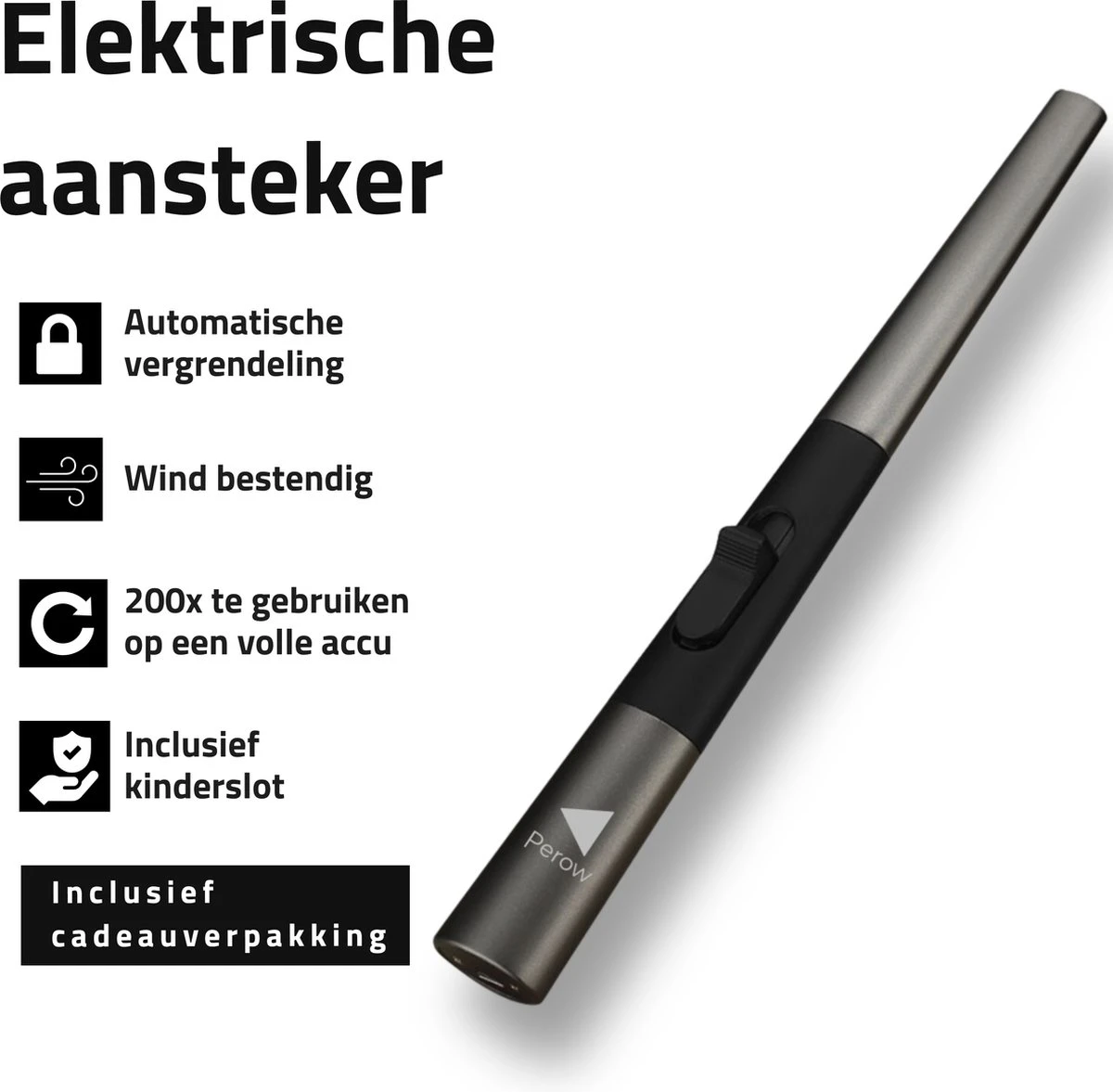 Oplaadbare Lange Elektrische Aansteker - Duurzame Plasma Aansteker – Luxe Aansteker - Inclusief Cadeauverpakking - BBQ – Kaarsen - Zwart 4 Oplaadbare Lange Elektrische Aansteker - Duurzame Plasma Aansteker – Luxe Aansteker - Inclusief Cadeauverpakking - BBQ – Kaarsen - Zwart - Afbeelding 2