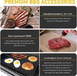 Saveur Royal® 35-delige Barbecue Gereedschapset In Roestvrij Staal - BBQ Grill Set Met Draagtas - Barbecuegerei-sets - Barbecue Accessoires Gereedschap - 35-delig 17 Saveur Royal® 35-delige Barbecue Gereedschapset In Roestvrij Staal - BBQ Grill Set Met Draagtas - Barbecuegerei-sets - Barbecue Accessoires Gereedschap - 35-delig -Merkloos Winkel 1200x1184