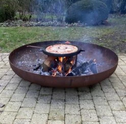 Chefs Cuisine Gietijzeren Grillpan - Grillpan Gietijzer - Gietijzer Bbq Grillpan - Gietijzeren Grillplaat - Pizzasteen - Plancha Gietijzer - Gietijzeren Bakplaat - Rond 36 Cm - Dubbelzijdig -Merkloos Winkel 1200x1187