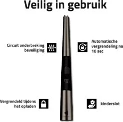 Oplaadbare Lange Elektrische Aansteker - Duurzame Plasma Aansteker – Luxe Aansteker - Inclusief Cadeauverpakking - BBQ – Kaarsen - Zwart 12 Oplaadbare Lange Elektrische Aansteker - Duurzame Plasma Aansteker – Luxe Aansteker - Inclusief Cadeauverpakking - BBQ – Kaarsen - Zwart -Merkloos Winkel 1200x1188 1