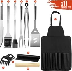 Squago BBQ Accesoires XXL Set Met Schort - Gereedschap - Gereedschapset Tang Borstel Mat 11 Squago BBQ Accesoires XXL Set Met Schort - Gereedschap - Gereedschapset Tang Borstel Mat -Merkloos Winkel 1200x1189 3