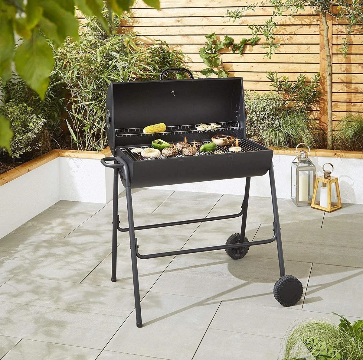 BBQ XL Houtskoolbarbecue - Cilindervorm - Grilloppervlak (LxB) 71 X 35 Cm - Zwart 5 BBQ XL Houtskoolbarbecue - Cilindervorm - Grilloppervlak (LxB) 71 X 35 Cm - Zwart - Afbeelding 3