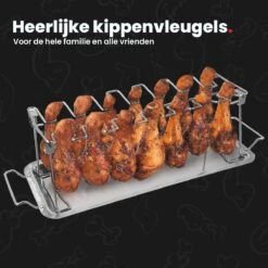 GrillX Kippenvleugelhouder - Kiphouder Voor BBQ & Oven - RVS - BBQ Accesoires -Merkloos Winkel 1200x1200 108