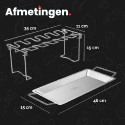 GrillX Kippenvleugelhouder - Kiphouder Voor BBQ & Oven - RVS - BBQ Accesoires -Merkloos Winkel 1200x1200 109
