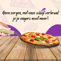 Nowad Pizzaschep RVS Rond Voor BBQ En Oven - 30,5 Cm - Pizzaspatel - Taartschep - Houten Handvat - Ophangbaar - Rond - Vaatwasbestendig - Keukenaccessoires -Merkloos Winkel 1200x1200 127