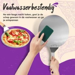 Nowad Pizzaschep RVS Rond Voor BBQ En Oven - 30,5 Cm - Pizzaspatel - Taartschep - Houten Handvat - Ophangbaar - Rond - Vaatwasbestendig - Keukenaccessoires -Merkloos Winkel 1200x1200 132