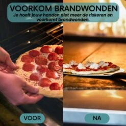 Nowad Pizzaschep RVS Rond Voor BBQ En Oven - 30,5 Cm - Pizzaspatel - Taartschep - Houten Handvat - Ophangbaar - Rond - Vaatwasbestendig - Keukenaccessoires -Merkloos Winkel 1200x1200 135