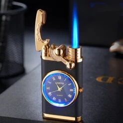 Flametimer Exclusieve Aansteker Met Horloge, 2 Stuks Willekeurig, Winddichte Draagbare Kaars Aansteker Voor Kaars Koken BBQ, Vuurwerk, Zak Zaklamp Aansteker Met Geschenkdoos, Cool Gift -Merkloos Winkel 1200x1200 199