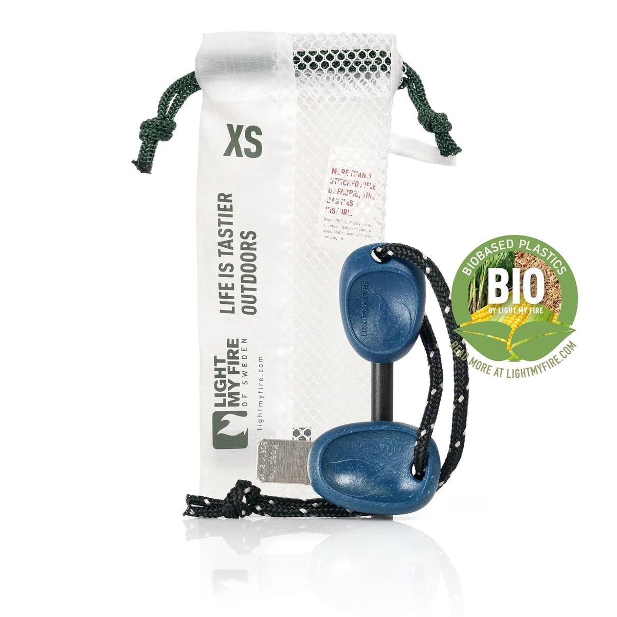 Light My Fire FireSteel Scout Bio Blauw + Noodfluit Milieuvriendelijke Vuurmaker Magnesium Aansteker 4 Light My Fire FireSteel Scout Bio Blauw + Noodfluit Milieuvriendelijke Vuurmaker Magnesium Aansteker - Afbeelding 2