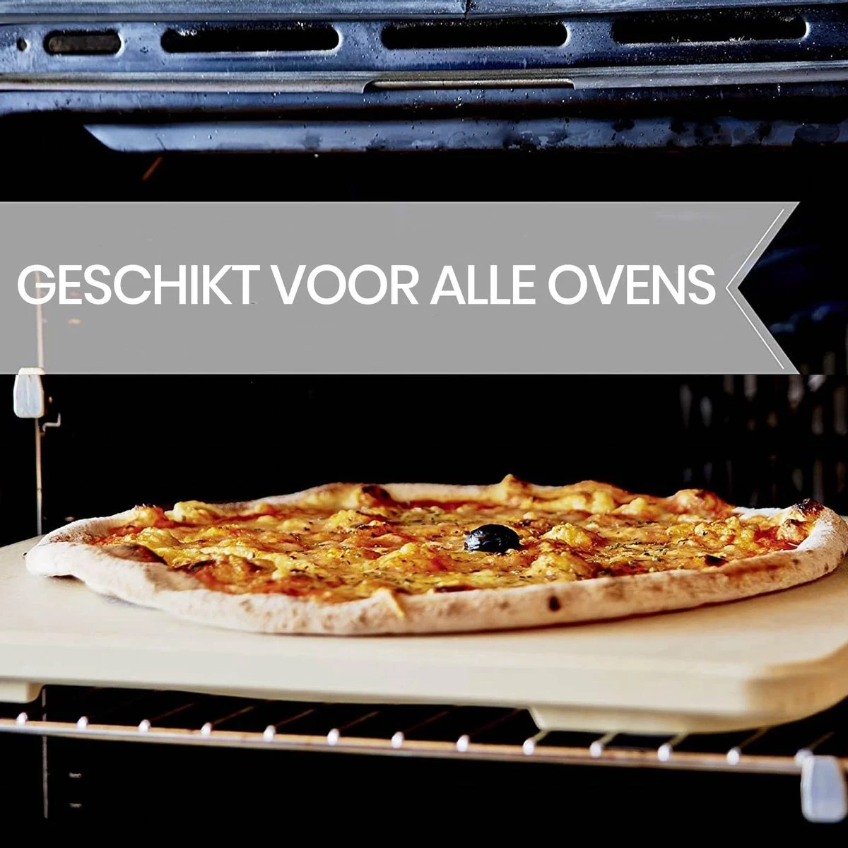 Buxibo 2in1 Pizzasteen - Voor BBQ & Oven - Inclusief Serveer Plank - Pizzabord/Pizzaplank - 30.5 X 38.1 X 1.4 Cm 7 Buxibo 2in1 Pizzasteen - Voor BBQ & Oven - Inclusief Serveer Plank - Pizzabord/Pizzaplank - 30.5 X 38.1 X 1.4 Cm - Afbeelding 5