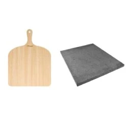 ETNA Pizza Set - Grote Pizzasteen & GRATIS Pizzaschep - 30 Cm X 38 Cm - Echt Italiaanse Pizzasteen - Broodbaksteen - BBQ Pizzasteen - Gemaakt Van Lavasteen Uit De Etna - Non-stick - Eppicotispai -Merkloos Winkel 1200x1200 318