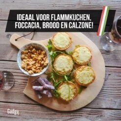 Gadgy Pizzasteen Met Pizzaschep – Cordieriet Voor Knapperige Pizzabodem – Pizzasteen Voor BBQ, Oven Of Kamado - Pizzaspatel - Pizza Set -Merkloos Winkel 1200x1200 352