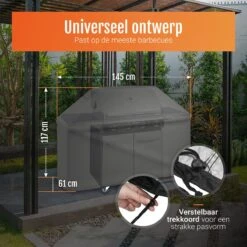 GrillX Barbecue Hoes - 145 X 61 X 117cm - BBQ Hoes Waterdicht - Beschermhoes Inclusief Trekkoord - BBQ Accesoires -Merkloos Winkel 1200x1200 404