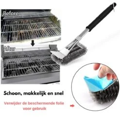 Gohh BBQ Borstel Met Schraper - Schoonmaakborstel - Barbecue Krabber Met Handige Bewaarzak 2 In 1 -Merkloos Winkel 1200x1200 423