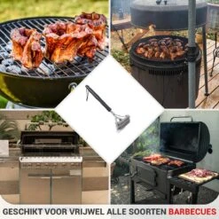 BBQ Borstel Staal RVS Reinigingsborstel Barbecue Grill Accessoires -Merkloos Winkel 1200x1200 432