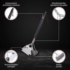 BBQ Borstel Staal RVS Reinigingsborstel Barbecue Grill Accessoires -Merkloos Winkel 1200x1200 434