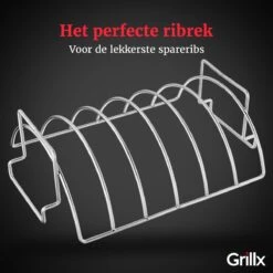 GrillX Sparerib Rek BBQ - Rib Rack Houder - Barbecue Spareribs Rek - BBQ Accesoires -Merkloos Winkel 1200x1200 443