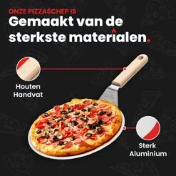 GrillX Pizzaschep Met Pizzasnijder - 30cm - In Luxe Doos - Pizzaspatel Voor BBQ & Oven - BBQ Accesoires Gereedschap -Merkloos Winkel 1200x1200 480