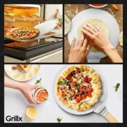 GrillX Pizzaschep Met Pizzasnijder - 30cm - In Luxe Doos - Pizzaspatel Voor BBQ & Oven - BBQ Accesoires Gereedschap -Merkloos Winkel 1200x1200 483